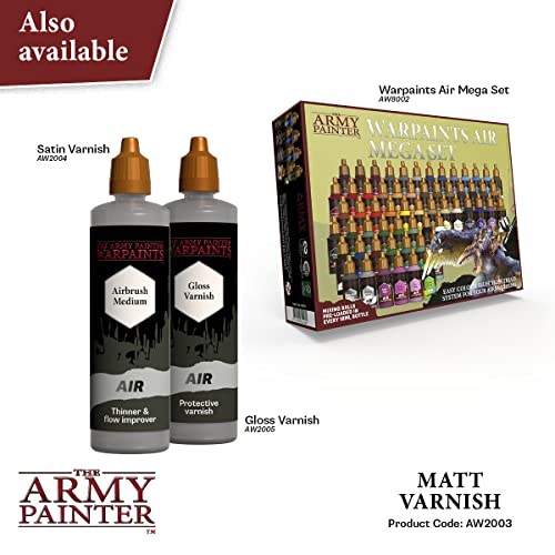 The Army Painter Warpaints Air Airbrush Matt Varnish 18ml Acrylic Paint for Airbrush, Wargaming and Modelling The Army Painter