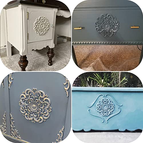 Beoot Wooden Carved Onlay Appliques Wood Carving Decal Unpainted Furniture Bed Door Cabinet Decor (15x15cm/5.91x5.91inch) Beoot