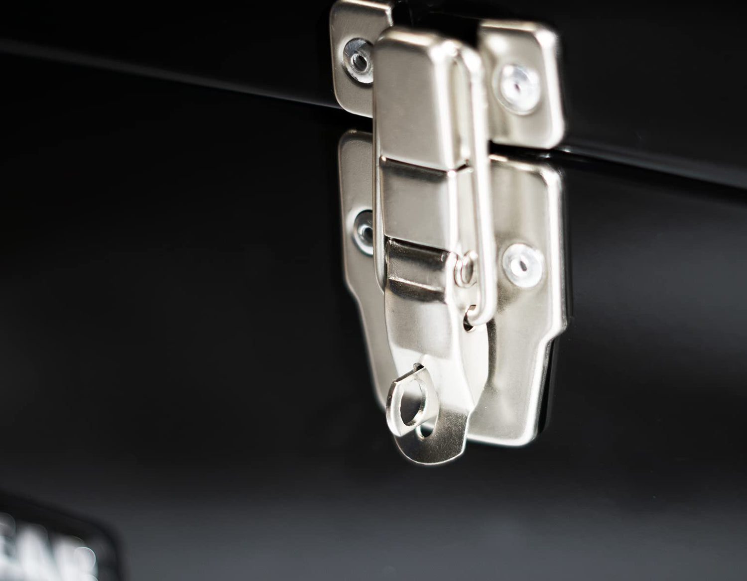 16" Portable Steel Heavy-duty Tool Box 18-Gauge with Metal Latch and Handle Black HantekSteel