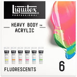 Liquitex Professional Heavy Body Acrylic Paint, 6 x 59ml (2-oz), Fluorescent Colors Set Liquitex