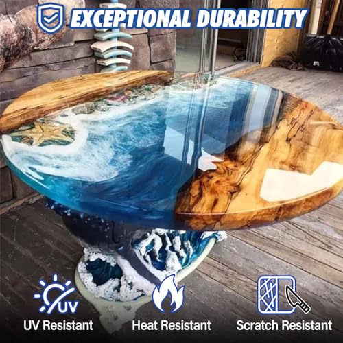 Shabebe Deep Pour Epoxy Resin 3 Gallon, Industrial Grade, Crystal Clear Epoxy Resin Kit for 2-4" Depths, 2:1 Food Safe Casting Resin for DIY Shabebe