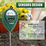 2 Pack Soil Moisture Meter, Plant Water Monitor, Lawn Moisture Meter，Soil Hygrometer Sensor for Gardening, Farming, Indoor and Outdoor Plants WNJ