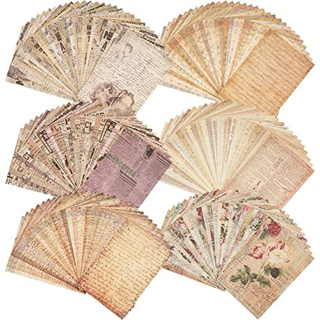 180 Sheets of Scrapbook Paper, Vintage Journaling Scrapbooking Supplies Craft Kits for Bullet Journals Junk Journal Planners Aesthetic Room Decor ARTSMONA