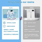 16OZ Quick Curing Epoxy Resin Kit - 4 Hrs Demold Upgrade - Clear & Bubble Free Epoxy - Fast Demold 1:1 Mix Resin - High Hardness for Art, Jewelry, MTBJZJ