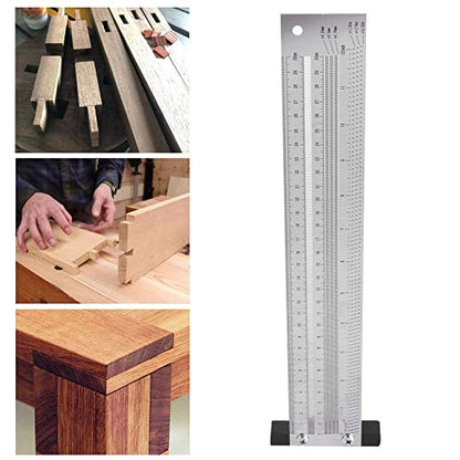 Fafeicy Ultra Precision Marking Ruler, Marking Tool Woodworking Scribing Ruler Woodworking Marking Line Ruler Gauging Tool Engraving Horizontal Lines - WoodArtSupply