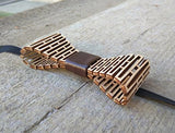 HatynkaUA Mens Wooden Bow Tie - 3D Unique Design Holiday Wedding Wood Bowtie- Necktie for Men HatynkaUA