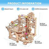 3D Wooden Marble Run Puzzle Kit - Mechanical Model for Adults, Brain Teaser and DIY Hobby Assembly eaclqins
