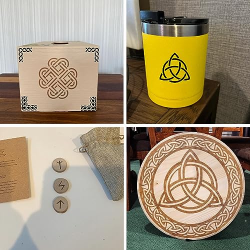 Runes Stencils for Painting on Wood Stones Reusable Celtic Border Ancient Alphabet Viking Symbol Stencils for Crafts Canvas Furniture Wall Drawing yhslmh