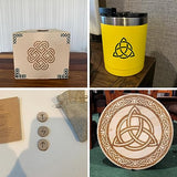 Runes Stencils for Painting on Wood Stones Reusable Celtic Border Ancient Alphabet Viking Symbol Stencils for Crafts Canvas Furniture Wall Drawing yhslmh