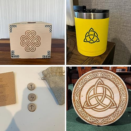 Runes Stencils for Painting on Wood Stones Reusable Celtic Border Ancient Alphabet Viking Symbol Stencils for Crafts Canvas Furniture Wall Drawing yhslmh
