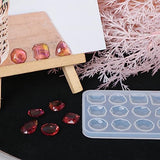 KuuGuu 4 PCS Gemstone Resin Molds Silicone,Resin Molds Jewelry,Resin Jewelry Casting Molds for Making Earrings KuuGuu