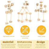 Zhanmai 2 Sets 120 Pieces Wooden Building Blocks Toys Kids Wooden Toys Educational Natural Wood Toys Learning Wooden Blocks Different Sized Toy Zhanmai