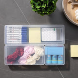 novelinks Stackable Plastic Clear Storage Box Containers with Latching Lid - Art Craft Supply Organizer Storage Containers for Pencil Box, Lego, novelinks