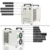 LCyindu Water Chiller 6L Industrial Chiller Thermolysis Type Water Chiller 1700W/°C Current Recirculating Chiller 4.23gpm 4.5-7A For 40W 60W 80W 130W LCyindu