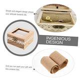 Holibanna Box engagement ring box travel container watch storage case Ring Bearer Cushion Wedding Ring Case unfinished wood necklace ring holder Ring Holibanna