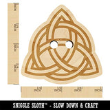 Celtic Triquetra Knot Outline Wood Buttons for Sewing Knitting Crochet DIY Craft - Medium 1.00 Inch (7pcs) Sniggle Sloth