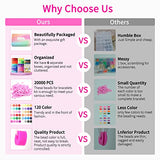 Paodey 20,000 Pcs Clay Beads Bracelet Making Kit, 120 Colors 6 Boxes Polymer Beads Spacer Heishi Beads & Jewelry Kit with Pendant Charms Elastic Paodey