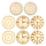 Wood Cutouts, 16PCS Wood Rounds for Crafts Round Wooden Ornaments, Wood Cutouts Round Clock Shaped Unfinished Chips Wooden Crafts for Decoration HERCHR