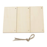 JANOU 3pcs Unfinished Wood Sign Blank Rectangle Hanging Wooden Plaque DIY Craft Project Wood Sign with Rope Door Wall Art Decorative, 6x12'' JANOU