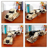 Hallisun 3D Wooden Puzzle for Adults, Wooden Red Wine Rack Mechanical Model Kit, DIY Funny Puzzle Handicraft Wood Craft Kit, Birthday Gift for Family Hallisun