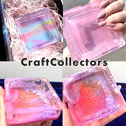 𝐂𝐫𝐚𝐟𝐭𝐂𝐨𝐥𝐥𝐞𝐜𝐭𝐨𝐫𝐬 𝐀𝐬𝐡𝐭𝐫𝐚𝐲 𝐌𝐨𝐥𝐝𝐬 for Resin Casting Resin Mold Epoxy Resin Molds Silicone Ashtray Mold Ash Tray Mold - 2PCS Round Square Shaped Craft CraftCollectors