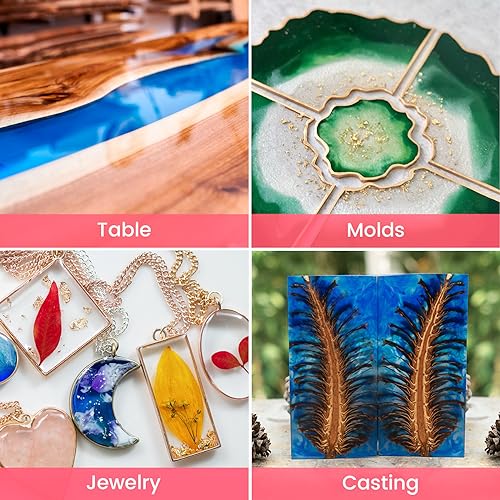 NASUBI 1.06 Gallon Clear Epoxy Resin - Upgraded Casting and Coating Resin Epoxy, No Bubbles, No Odor, Non Yellowing, 2 Part Resin Kit for Table Top, NASUBI