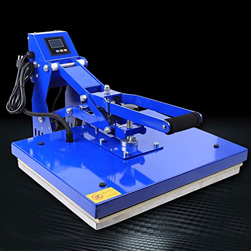 Heat Press Machine, 16" x 20" Manual Magnetic Semi-Automatic Heat Press Machine, Clamshell Vertical Version Auto Open Heat Printing Presses Transfer TBVECHI