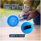 5 Pieces Wood Carving Disc Grinding Wheel Shaping Disc 12 Teeth Wood Polishing Shaping Disc,6 Teeth Wood Turbo Carving Disc,22 Teeth Grinder Chain Winllyat
