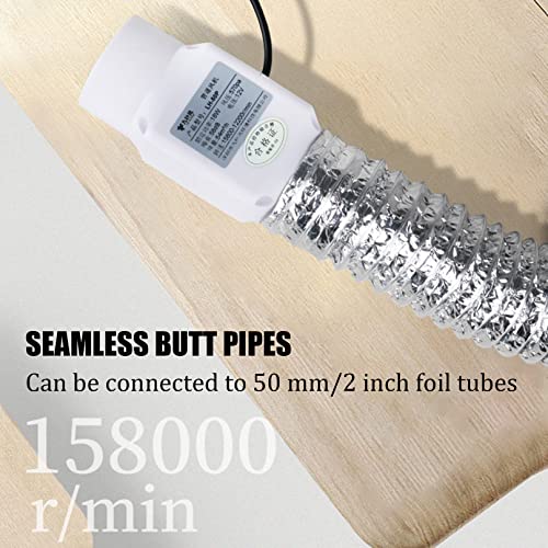 2 Inch Antidious Fume Extractor with Speed Controller & 20 Feet of Ducting 18W Inline Exhaust Fan Smoke Soldering DIY Fan for Soldering Work Laser DAYDAY helper