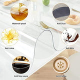 LovePads 1.5mm Thick 24 x 48 Inch Clear Table Cover Protector, Clear Table Protector, Plastic Table Cover, Dining Table Protector, Desk Protector Mat LovePads