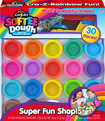 Cra-Z-Art Super Rainbow Softee Dough Color Pack Set (30Piece) Cra-Z-Art
