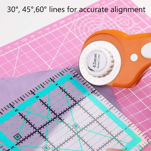 Quilting Rulers,4 Square Ruler Quilting Templates(4.5"X4.5", 6"X6", 9.5"X9.5", 12.5"X12.5"),Quilting Rulers Acrylic Rulers Fabric Cutting Ruler with ZICALSO