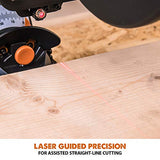 Evolution Power Tools R255SMS-DB+ 10-Inch Dual Bevel Sliding Miter Saw Multi-Material, Multipurpose Cutting Cuts Metal, Plastic, Wood 45˚-45˚ Double Evolution