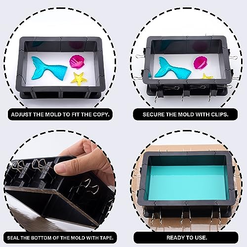Adjustable Mold Housing Kit for Silicone Molds Making - Plastic Mold Housing Frame for Silicone Rubber Mold Making, DIY Resin Mold - Free Combination Limino
