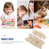 KALLORY 18pcs Unfinished Wooden Cutouts Butterfly Wood Slices Flower Unfinished Wood Cutouts Blank Wooden Paint Crafts for Kids Painting DIY Crafts KALLORY