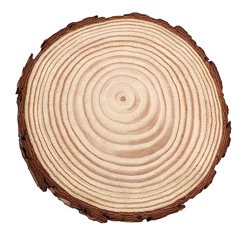 JAPCHET 50 PCS 5-5.5 Inch Natural Wood Slices, Wooden Circle Slices with Bark Unfinished Wood Discs for Home Decorations and Christmas Ornaments - WoodArtSupply