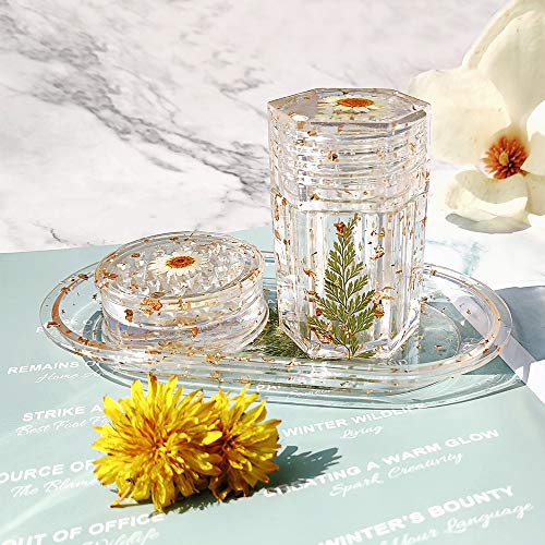 4 Pcs Silicone Resin Molds with Grinder Mold- Premium Resin Rolling Tray Mold and Resin Jar Mold with Lid Kit for Spice Grind and Storage, DIY Resin YIGWANG