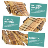 ibasenice 5pcs Crocodile Model Woody Toy Kids Arts and Crafts Toys Kids Crafts Animals Realistic Wood Crocodile Unfinished Wood Animal Toy Wooden ibasenice