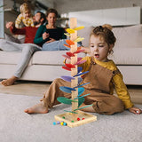 Vomocent Wooden Music Tree Toy for Kids, Marble Ball Run Track Game for Toddlers, Marble Tree Educational Montessori Toy Boy Girl Gifts Vomocent