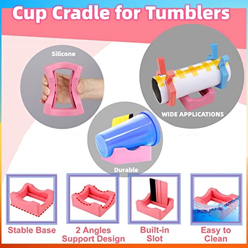 3-Size Pinch Perfect Tumbler Clamp for Sublimation,Sublimation Tumbler Clamp for12 OZ,15 OZ,20 Oz,30 OZ,Sublimation Blanks Tumblers,Cup WAQONUY