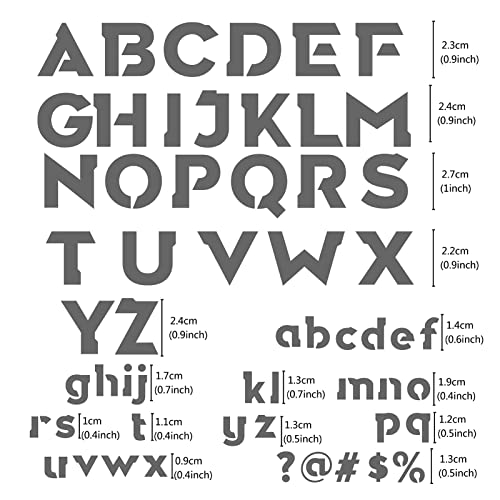 GORGECRAFT 6.3 Inch Metal Letter Stencil Stainless Steel Lettering Alphabet Symbol Painting Template Number Stencils Journal Tool for Painting, Wood GORGECRAFT