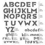 GORGECRAFT 6.3 Inch Metal Letter Stencil Stainless Steel Lettering Alphabet Symbol Painting Template Number Stencils Journal Tool for Painting, Wood GORGECRAFT