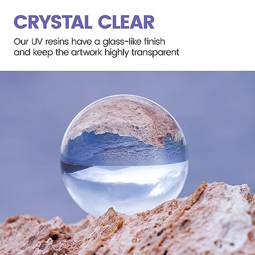 UV Resin 1000g, Upgrade Crystal Clear Hard Ultraviolet Epoxy Resin Glue, Low Odor Transparent Solar Cure Sunlight Activated Resin for Jewelry Making, EPRESINART