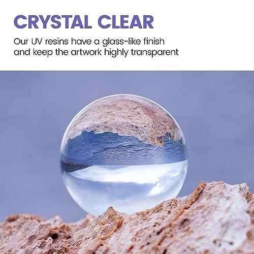 UV Resin 1000g, Upgrade Crystal Clear Hard Ultraviolet Epoxy Resin Glue, Low Odor Transparent Solar Cure Sunlight Activated Resin for Jewelry Making, - WoodArtSupply