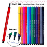 Mont Marte Fine Tip Markers Tri Grip in Case 12pce Mont Marte