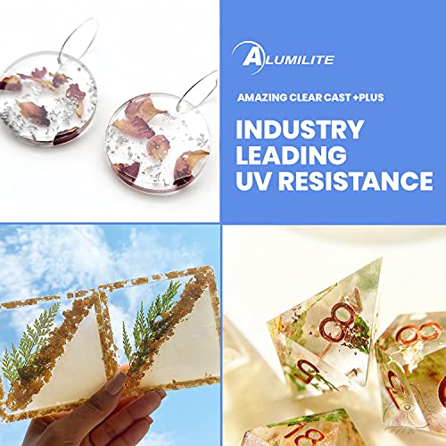 Alumilite Amazing Clear Cast Plus [1 gal A + 1 gal B(2 gallons) 2 Part Kit) UV Resistant Plastic Coating & Casting Epoxy Resin for Countertop, Cups, Alumilite