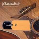 String Action Gauge Ruler, Guitar Set Up Gauge,Multifunctional Guitar Fret Rocker Luthier Tool with Thick Leather Case,Precise Etched, Polished Edge Fematin