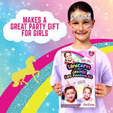 GirlZone Unicorn and Jewels Face Painting Kit, Amazing Face Paint Set with Face Gems, Brushes, Face Paint Stencils and a Kids Face Paint Lookbook to GirlZone