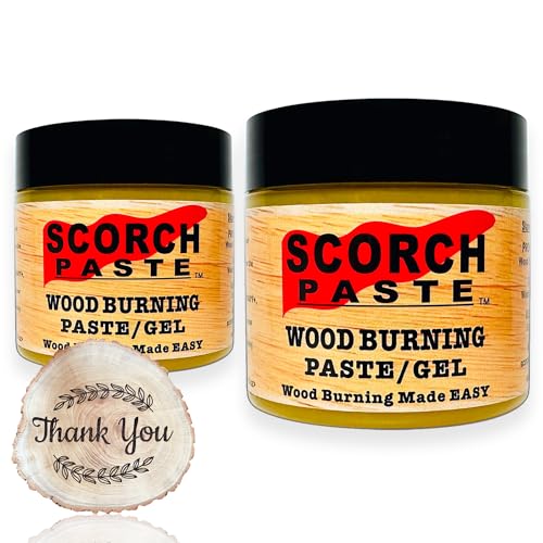 Scorch Paste - Wood Burning Paste, Wood Burning Gel for Crafting & Stencil, Stable Heat Activated Paste, Accurately & Easily Burn Designs on Wood, - WoodArtSupply