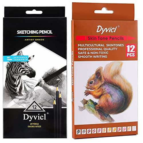 Dyvicl Sketching Pencils and Skin Colored Pencils - WoodArtSupply